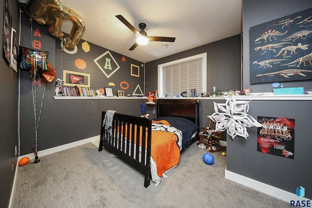 8609 E Fiddlewood Dr, Sioux Falls, SD 57110 - carpeted bedroom featuring baseboards and a ceiling fan