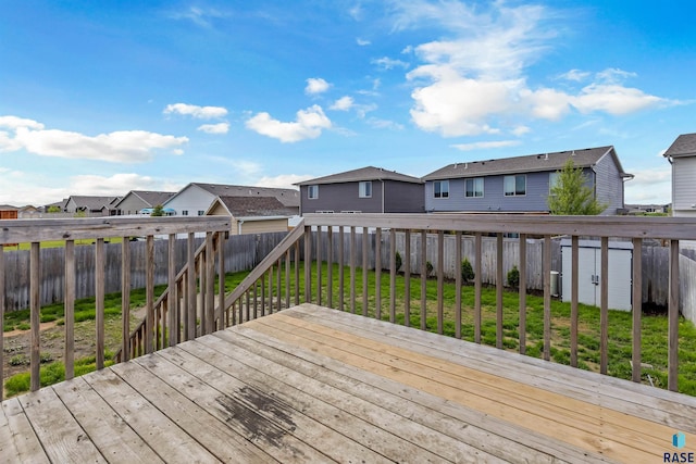 9509 W Liam St, Sioux Falls, SD 57106 - wooden deck featuring a residential view