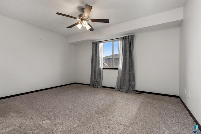 9509 W Liam St, Sioux Falls, SD 57106 - carpeted empty room featuring ceiling fan and baseboards