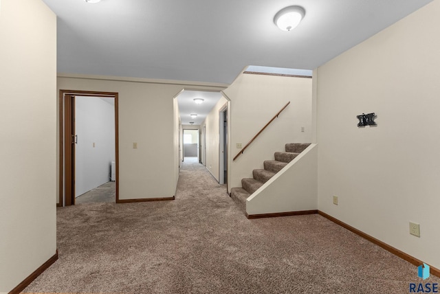 25280 480th Ave, Garretson, SD 57030 - interior space with carpet floors, baseboards, and stairway