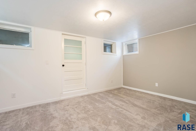 1205 W 14th St, Sioux Falls, SD 57104 - below grade area featuring carpet floors and baseboards