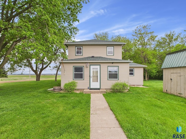 45390 284th St, Hurley, SD 57036 - view of front facade with a front lawn and an outdoor structure