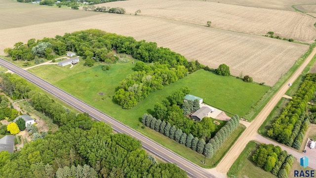 48484 262nd St, Valley Springs, SD 57068 - aerial view of property and surrounding area featuring rural landscape and rows of crops