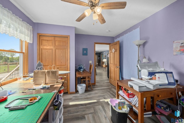 48484 262nd St, Valley Springs, SD 57068 - office with a ceiling fan