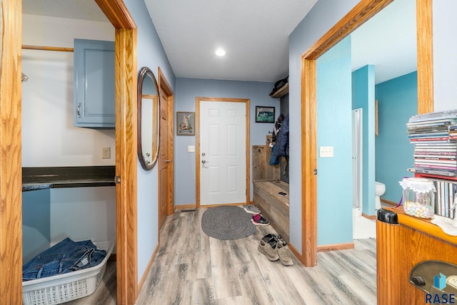 48484 262nd St, Valley Springs, SD 57068 - entrance foyer featuring light wood finished floors and baseboards
