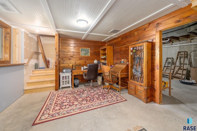 48484 262nd St, Valley Springs, SD 57068 - office featuring wood walls