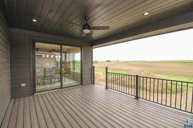 6504 E Hawker Trl, Sioux Falls, SD 57110 - deck featuring ceiling fan