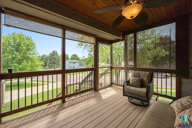 4401 E 28th St, Sioux Falls, SD 57103 - sunroom with ceiling fan