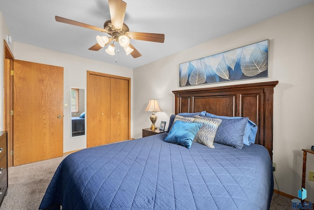 4401 E 28th St, Sioux Falls, SD 57103 - carpeted bedroom featuring a closet and ceiling fan