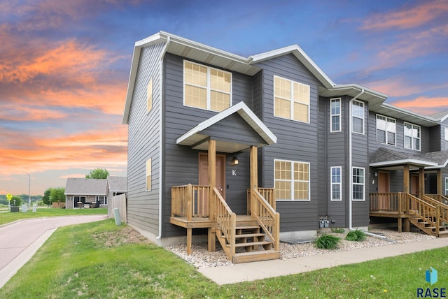 1812 S Mulberry Ave Unit K, Brandon, SD 57005 - view of front of property featuring a lawn