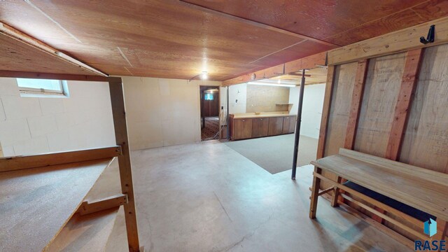 1024 Orchard Dr, Brookings, SD 57006 - below grade area with wooden ceiling