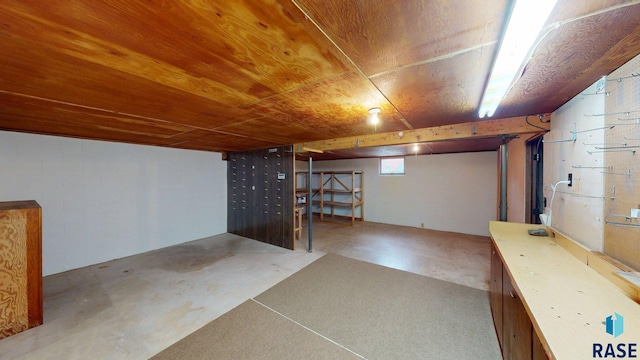 1024 Orchard Dr, Brookings, SD 57006 - basement with wooden ceiling