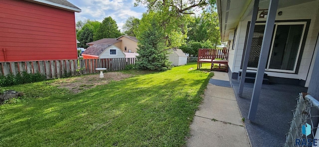 1024 Orchard Dr, Brookings, SD 57006 - view of yard with a wooden deck