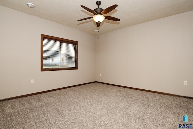 6400 S Keller Cir, Sioux Falls, SD 57108 - carpeted spare room featuring ceiling fan and baseboards