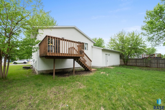 800 N Poplar Ave, Tea, SD 57064 - rear view of property featuring stairs and a wooden deck