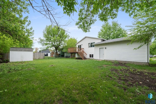 800 N Poplar Ave, Tea, SD 57064 - view of yard featuring stairway and a deck