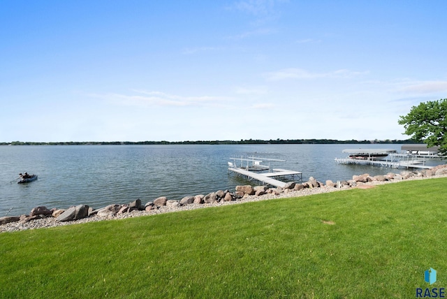 200 Best Point Dr, Madison, SD 57042 - water view featuring a boat dock
