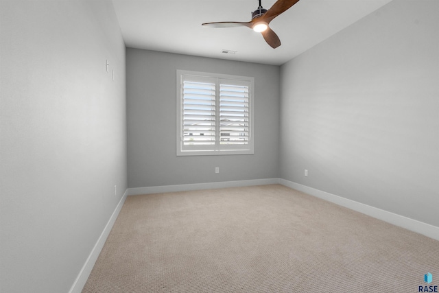 7324 E Twin Pines Ct, Sioux Falls, SD 57110 - unfurnished room featuring a ceiling fan, light colored carpet, and baseboards