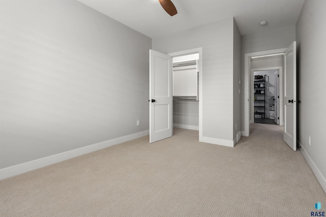 7324 E Twin Pines Ct, Sioux Falls, SD 57110 - unfurnished bedroom with light colored carpet, a closet, baseboards, and ceiling fan