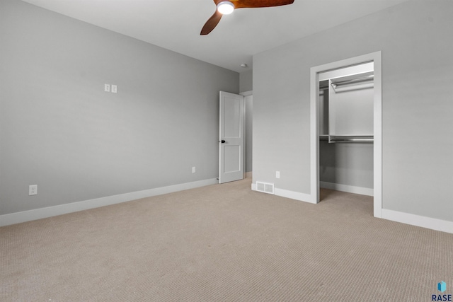 7324 E Twin Pines Ct, Sioux Falls, SD 57110 - unfurnished bedroom featuring carpet flooring, a closet, baseboards, and ceiling fan