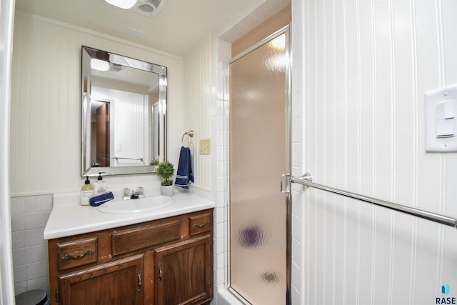 2804 S 1st Ave, Sioux Falls, SD 57105 - bathroom featuring vanity and enclosed tub / shower combo