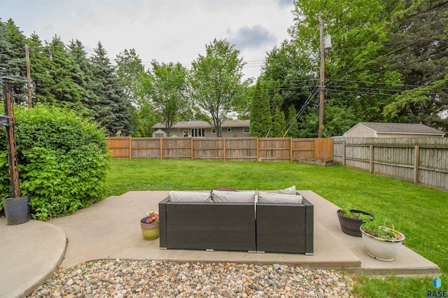 2804 S 1st Ave, Sioux Falls, SD 57105 - view of yard with a patio area and outdoor lounge area