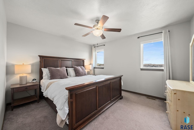5520 S Seville Pl, Sioux Falls, SD 57108 - bedroom with light colored carpet, a ceiling fan, and baseboards
