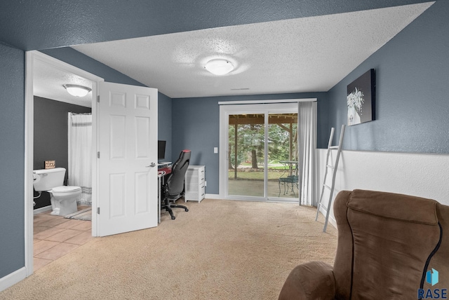 1304 N Tahoe Trl, Sioux Falls, SD 57110 - home office featuring carpet flooring, a textured ceiling, baseboards, and a textured wall