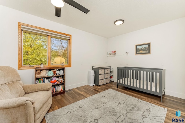 4315 S Cathedral Ave, Sioux Falls, SD 57103 - bedroom with wood finished floors and ceiling fan
