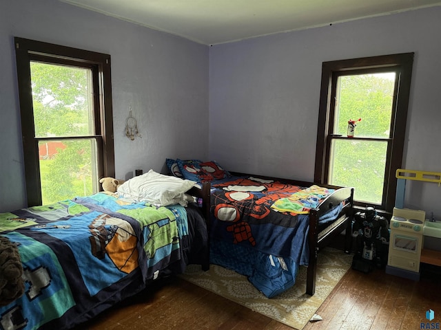 208 E Washington St, Marion, SD 57043 - bedroom featuring hardwood / wood-style flooring and multiple windows