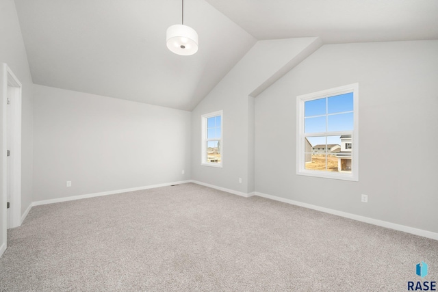 2900 S Copper Creek Ave, Sioux Falls, SD 57110 - bonus room featuring vaulted ceiling, carpet, and baseboards