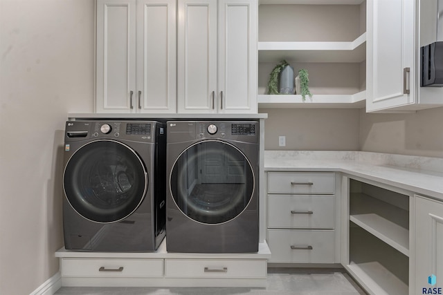 2720 S Oriya Pl, Sioux Falls, SD 57106 - washroom featuring separate washer and dryer and cabinet space
