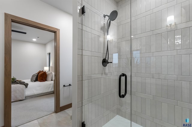 7309 E Shadow Pine Cir, Sioux Falls, SD 57110 - ensuite bathroom featuring a stall shower and recessed lighting