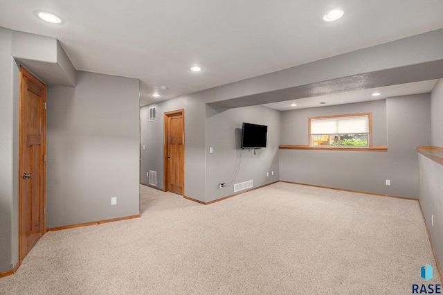 5547 S Wexford Ct, Sioux Falls, SD 57106 - below grade area with carpet floors, baseboards, and recessed lighting