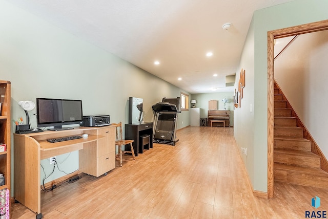27549 475th Ave, Worthing, SD 57077 - office featuring light wood-style floors and recessed lighting