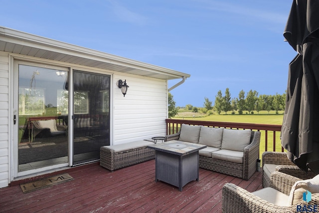 46687 276th St, Lennox, SD 57039 - wooden terrace with an outdoor living space