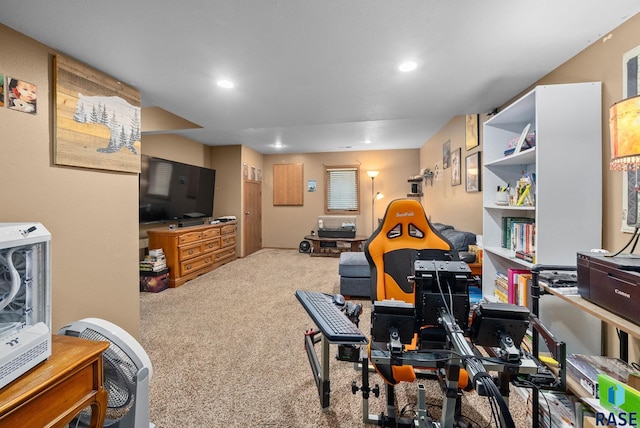 510 Kent St, Harrisburg, SD 57032 - recreation room featuring carpet floors and recessed lighting