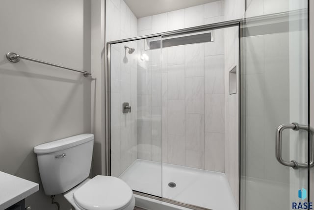 9001 W Rathburn St, Sioux Falls, SD 57103 - full bathroom with toilet, a stall shower, and vanity