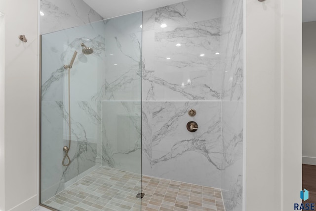 8309 E Sheridan Cir, Sioux Falls, SD 57110 - bathroom with a marble finish shower