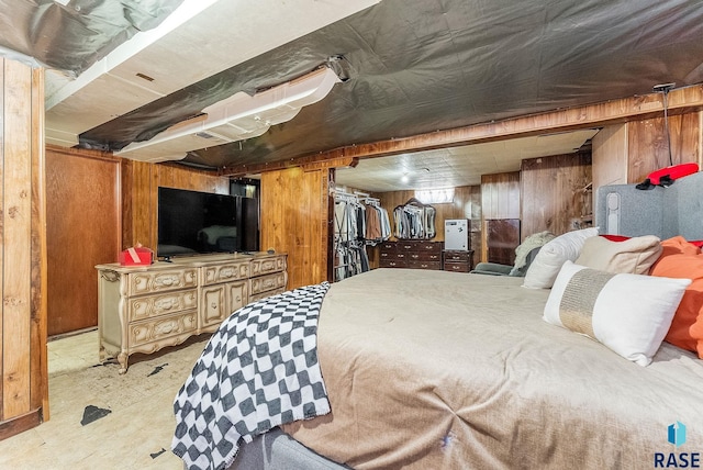 1705 W 10th St, Sioux Falls, SD 57104 - bedroom featuring wooden walls