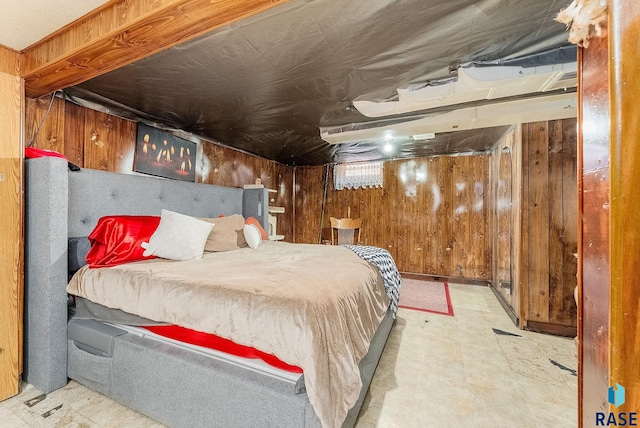 1705 W 10th St, Sioux Falls, SD 57104 - bedroom with wooden walls