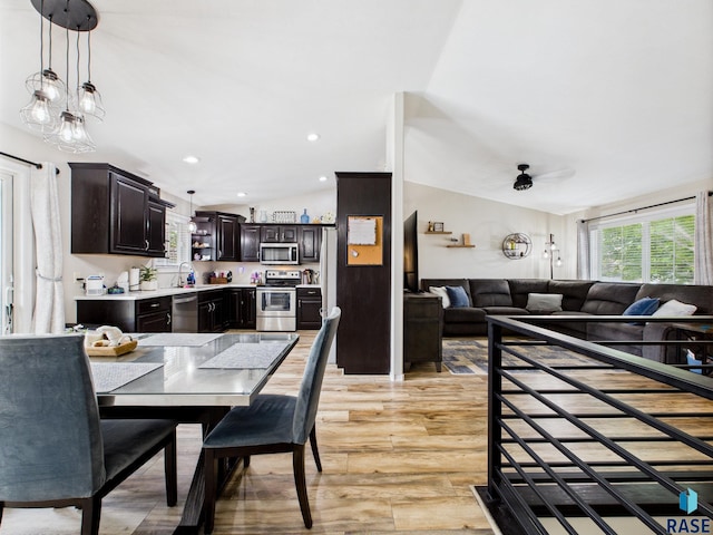 204 W Mountain Ash St, Brandon, SD 57005 - dining space featuring a ceiling fan and light wood-style floors