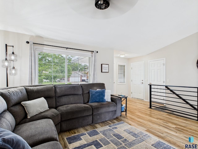 204 W Mountain Ash St, Brandon, SD 57005 - living room with light wood finished floors and a ceiling fan
