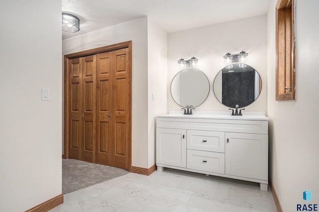 7604 E Palomino Rd, Sioux Falls, SD 57110 - full bathroom with marble finish flooring and double vanity