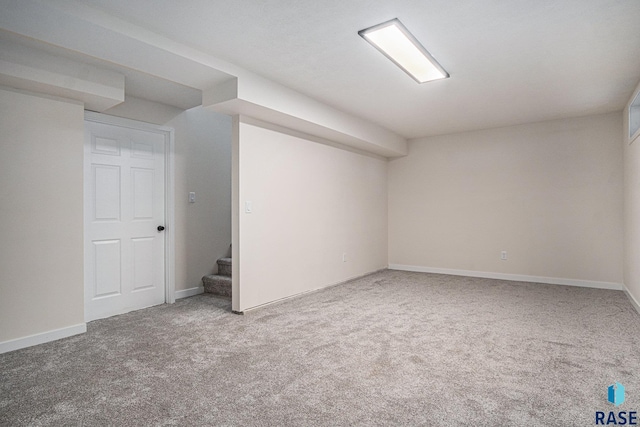 7604 E Palomino Rd, Sioux Falls, SD 57110 - finished basement featuring carpet flooring and stairway