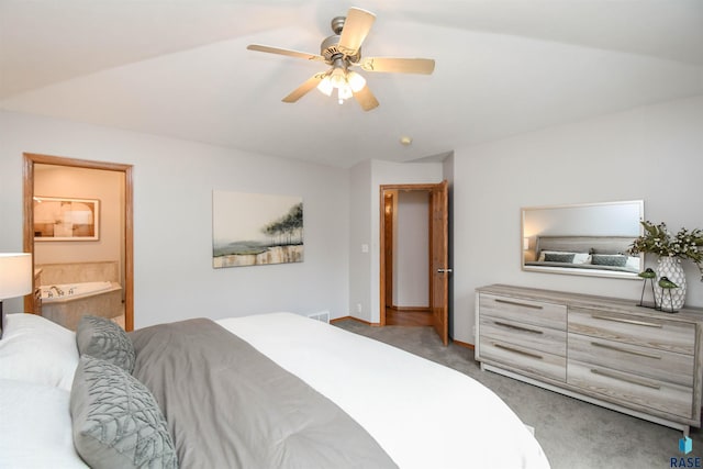 6312 S Heatherridge Ave, Sioux Falls, SD 57108 - bedroom with carpet floors, connected bathroom, and ceiling fan