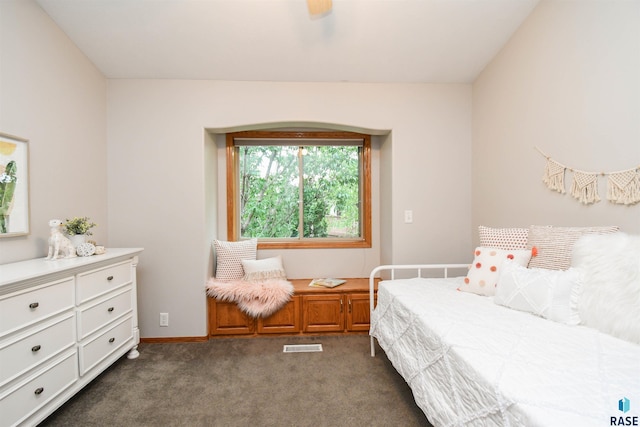 6312 S Heatherridge Ave, Sioux Falls, SD 57108 - bedroom with dark carpet and a ceiling fan
