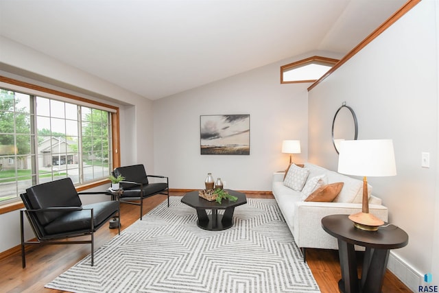 6312 S Heatherridge Ave, Sioux Falls, SD 57108 - living room featuring lofted ceiling and wood finished floors