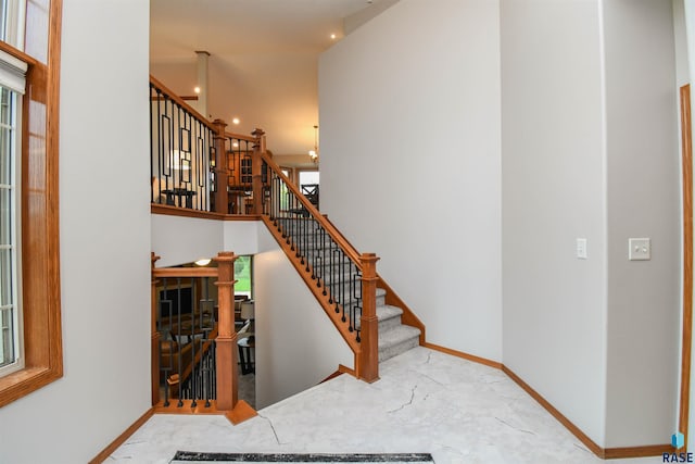 6312 S Heatherridge Ave, Sioux Falls, SD 57108 - stairs with recessed lighting and plenty of natural light