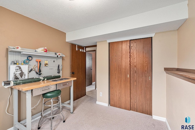 5909 W Bakker Park Dr, Sioux Falls, SD 57106 - home office featuring light carpet and baseboards